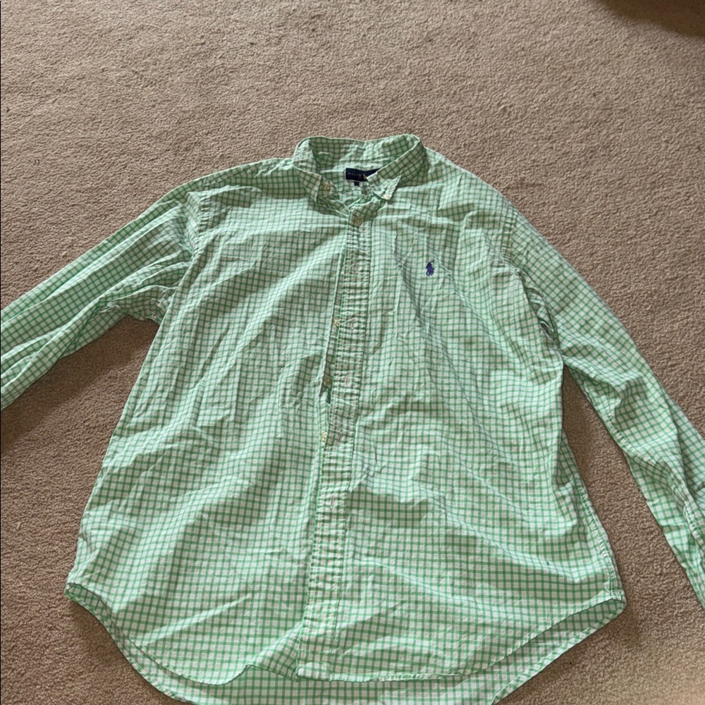 Ralph Lauren Mint Checkered Shirt